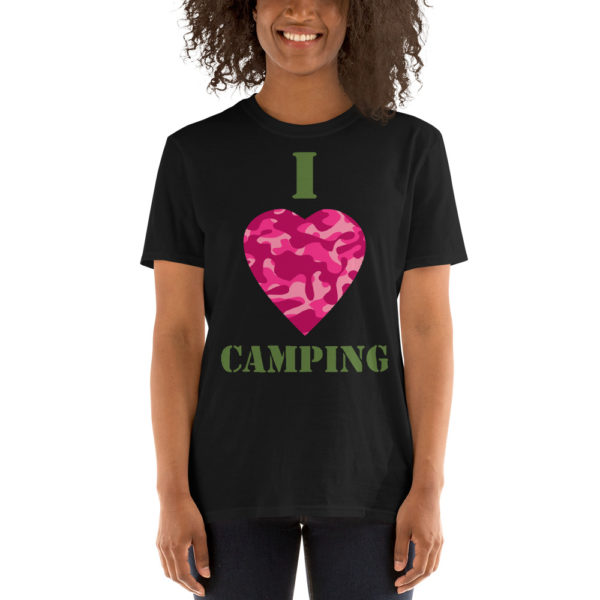 I Love Camping - Pink Camo T-Shirt